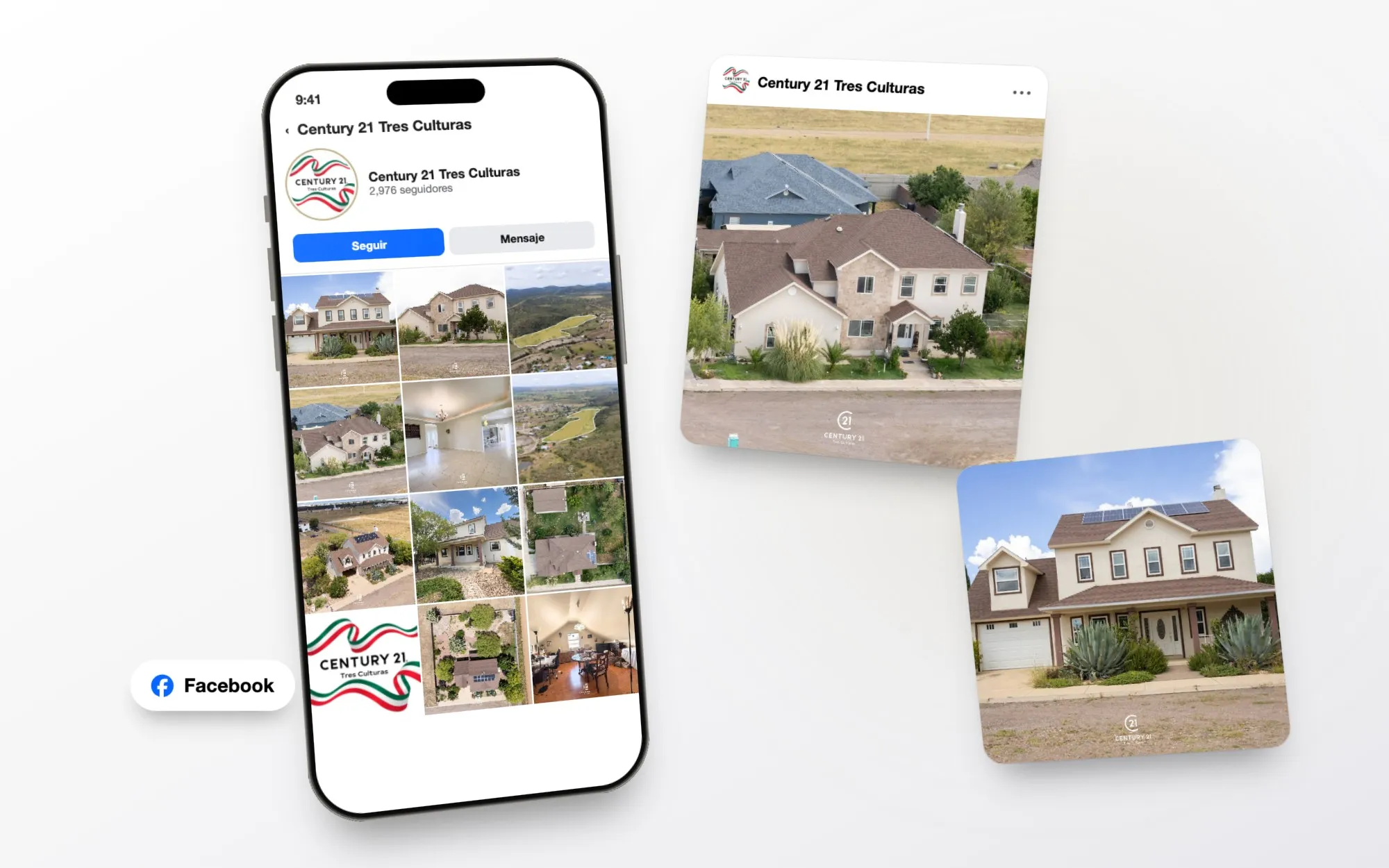 Social media design for Century 21 Tres Culturas