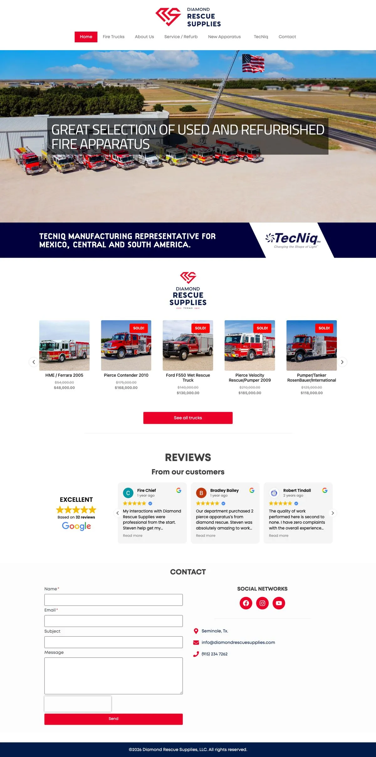 Website for Diamond Rescue Supplies