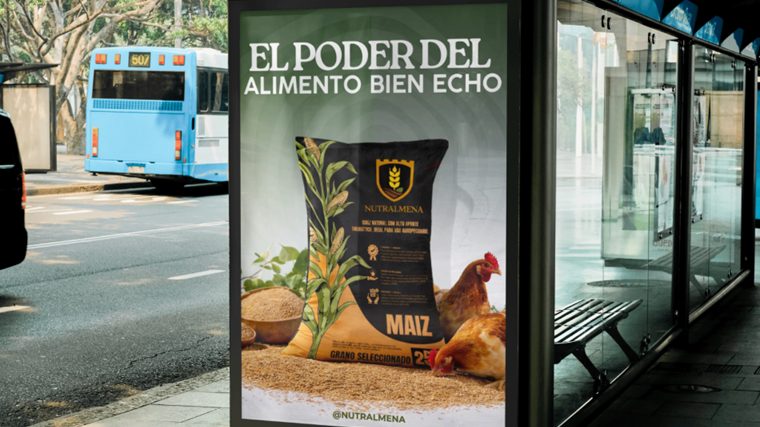 Moodboard de marca, papelería completa y publicidad exterior