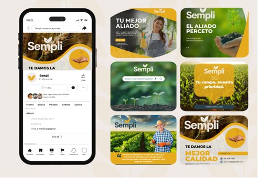 Piezas de campaña y redes sociales